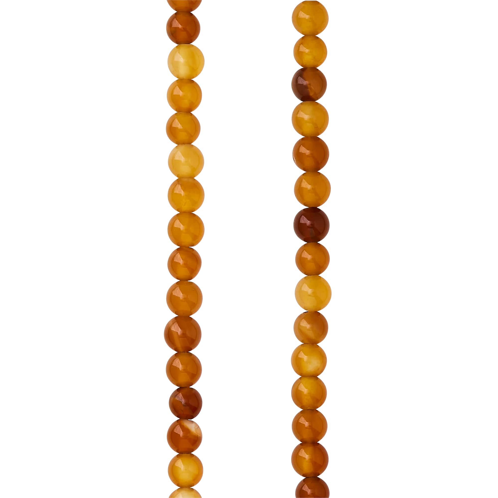 Yellow Agate Round Beads by Bead Landing™, 4mm